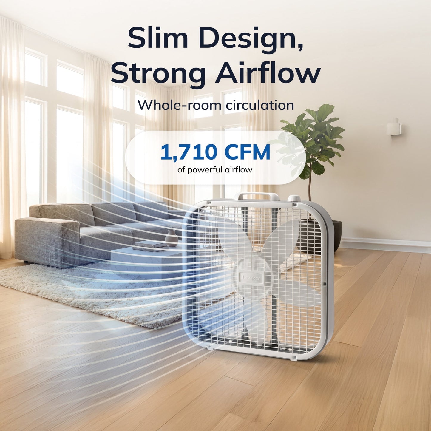 Lasko 20" 3-Speed Weather-Resistant Motor Box Fan B20200