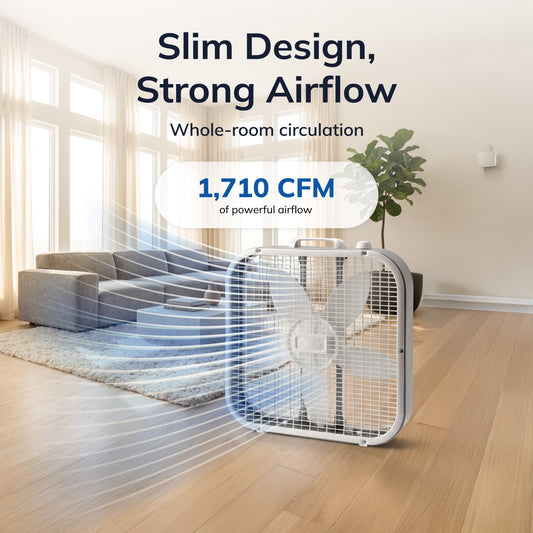 Lasko 20" 3-Speed Weather-Resistant Motor Box Fan B20200