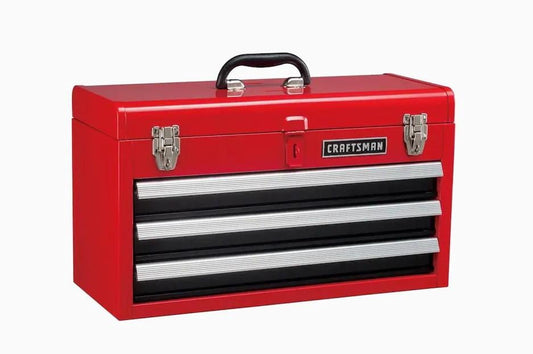 CRAFTSMAN Portable 20.5-in Ball-bearing 3-Drawer Red Steel Lockable Tool Box