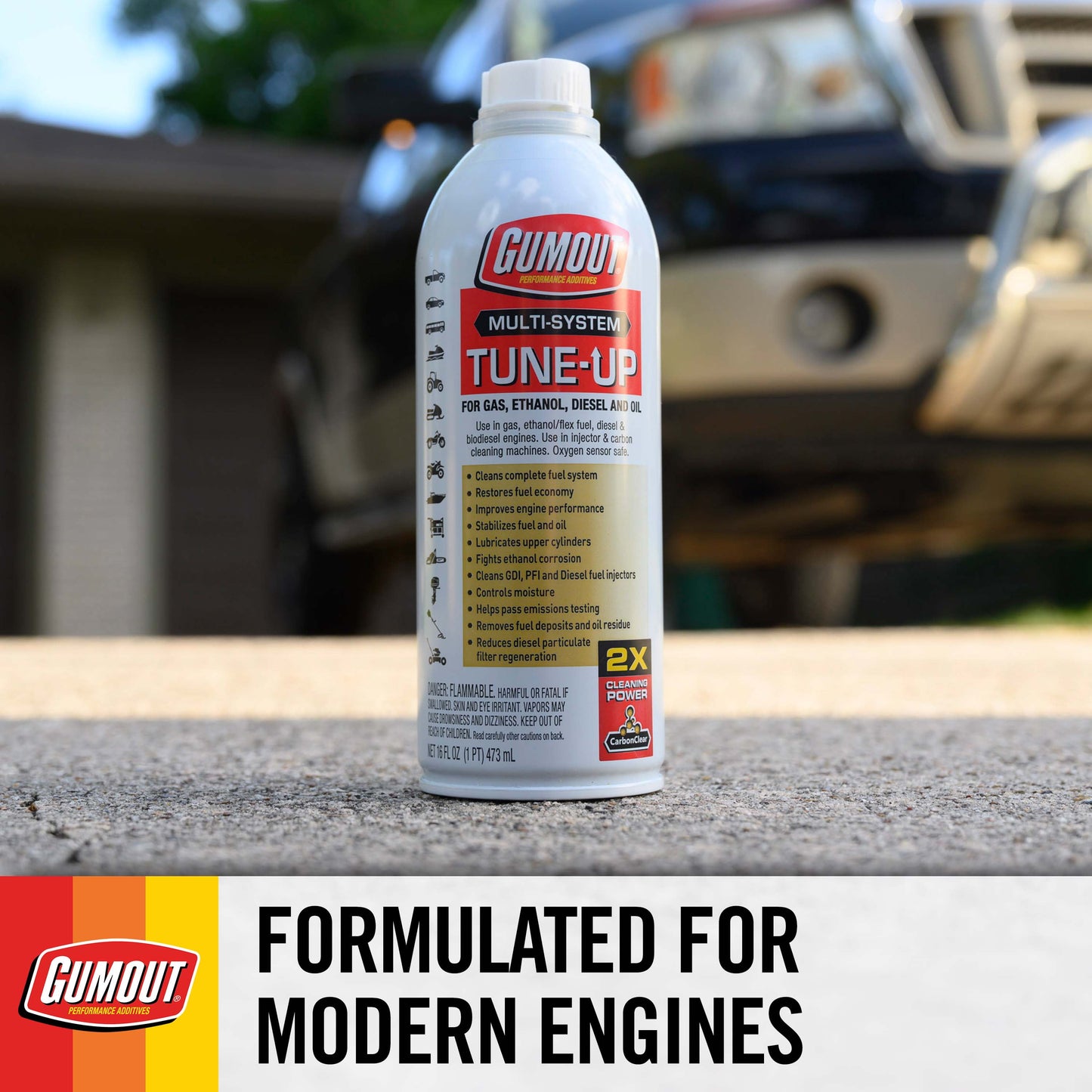 (6 pack) Gumout Multi-System Tune-up 16 oz Automotive Additive - 510011W
