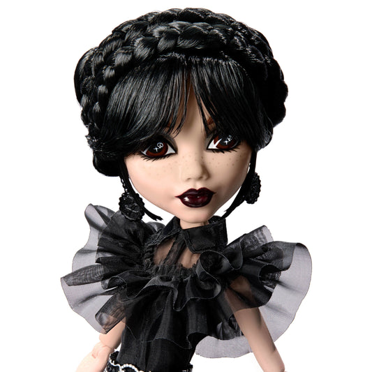 Monster High Wednesday Collectible Doll, Rave'N Wednesday in Black Gown Inspired by Dance Scene