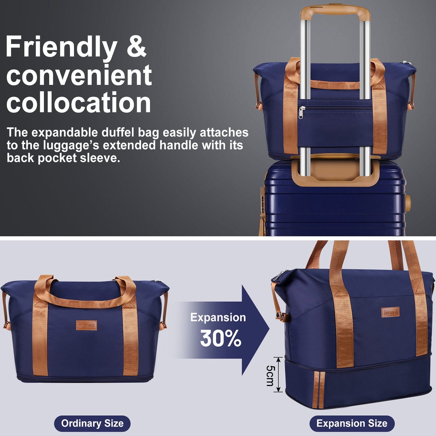 Expandable Suitcase Set Luggage Sets, 20 inch Carry On Luggage with TSA Lock