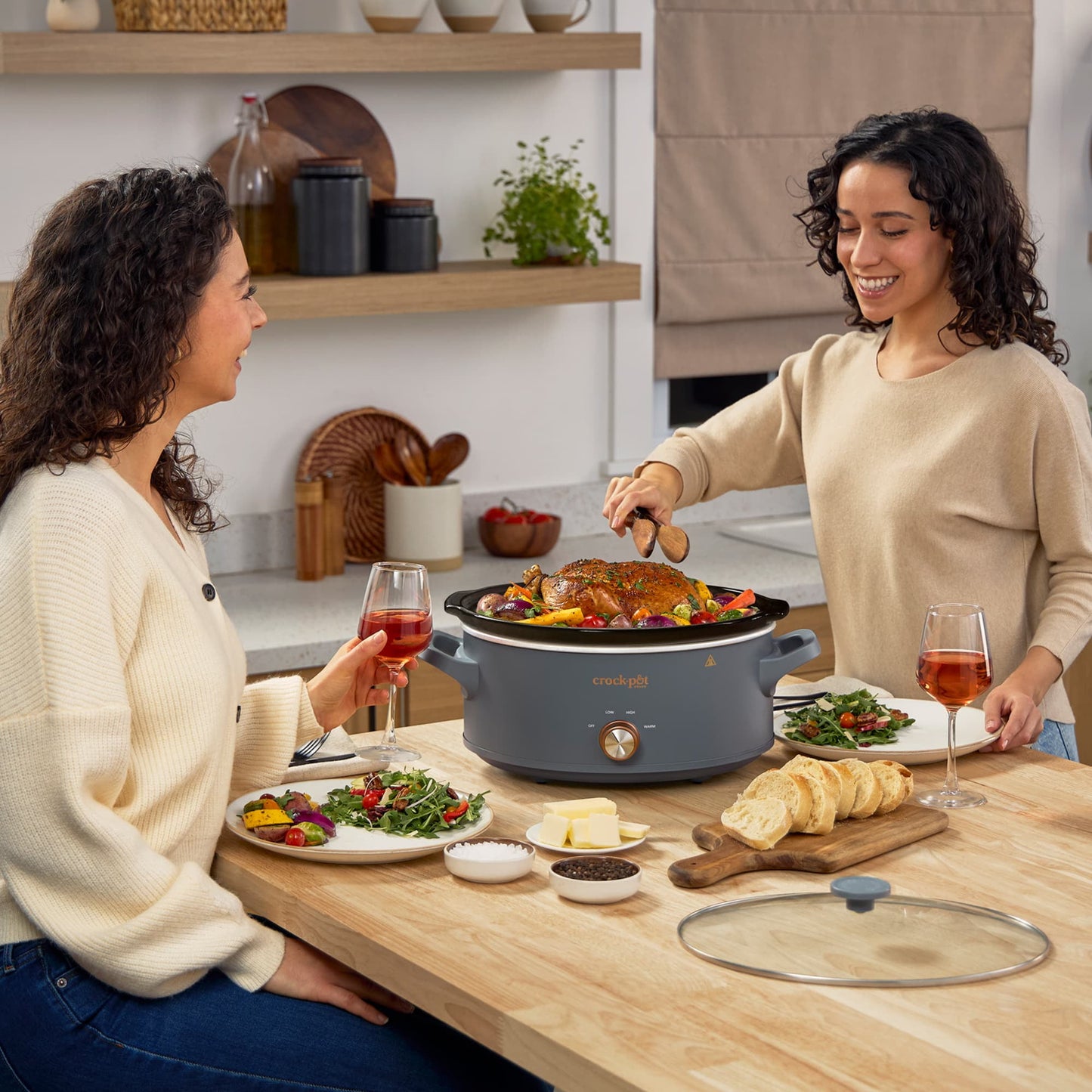 Crock-Pot Manual 7-Quart Slow Cooker, Mussel Grey