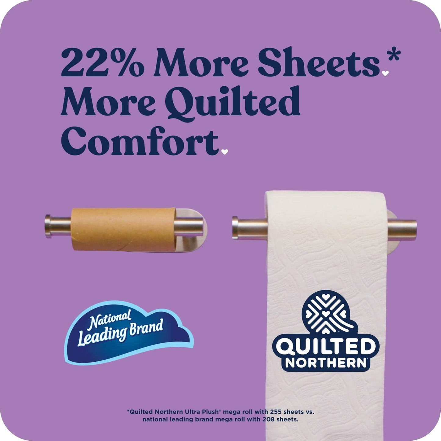 Quilted Northern Ultra Plush 3-Ply Toilet Paper, 24 Mega Rolls, 255 Sheets Per Roll