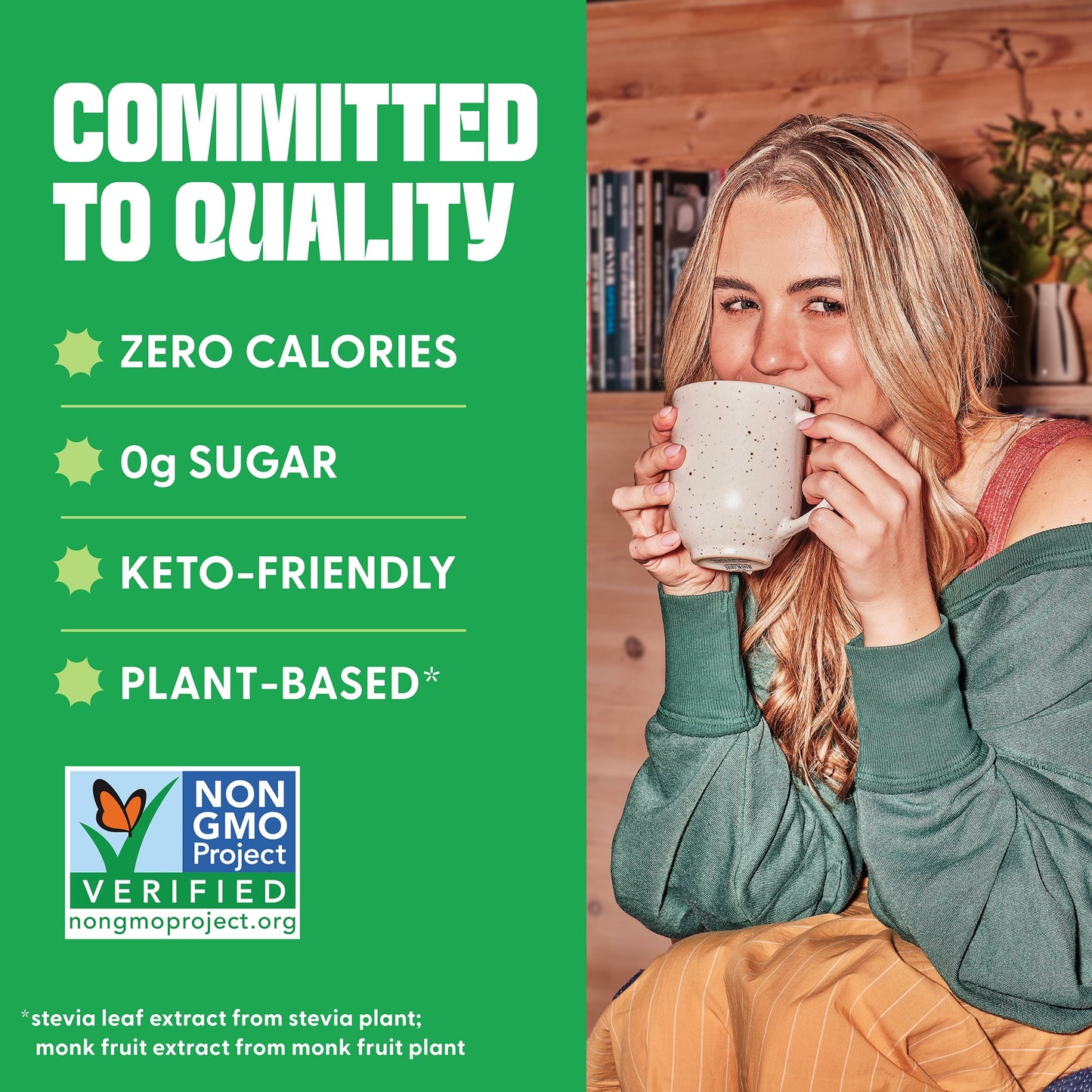 Whole Earth Zero Calorie Stevia, Monk Fruit & Allulose Sweetener Packets, Zero Calorie Sugar Substitute, Keto, Non-GMO, Erythritol-Free, 80 Count