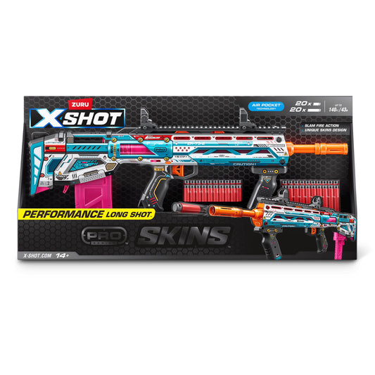 XSHOT SKINS Pro Series 1 Long Shot (40 Darts) Outdoor Blaster by ZURU for Ages 14+