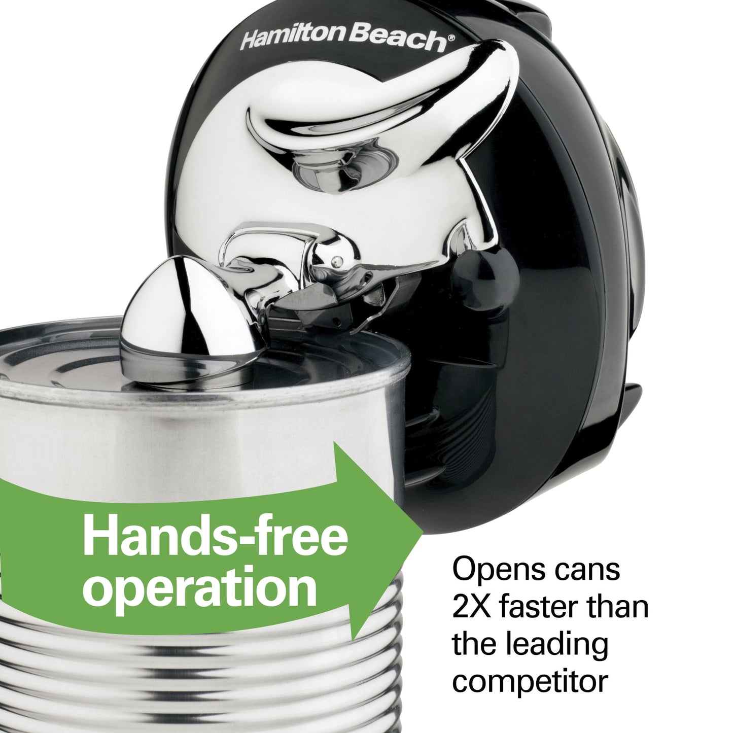 Hamilton Beach Walk 'n Cut Automatic Electric Can Opener, Cordless & Rechargeable, Black
