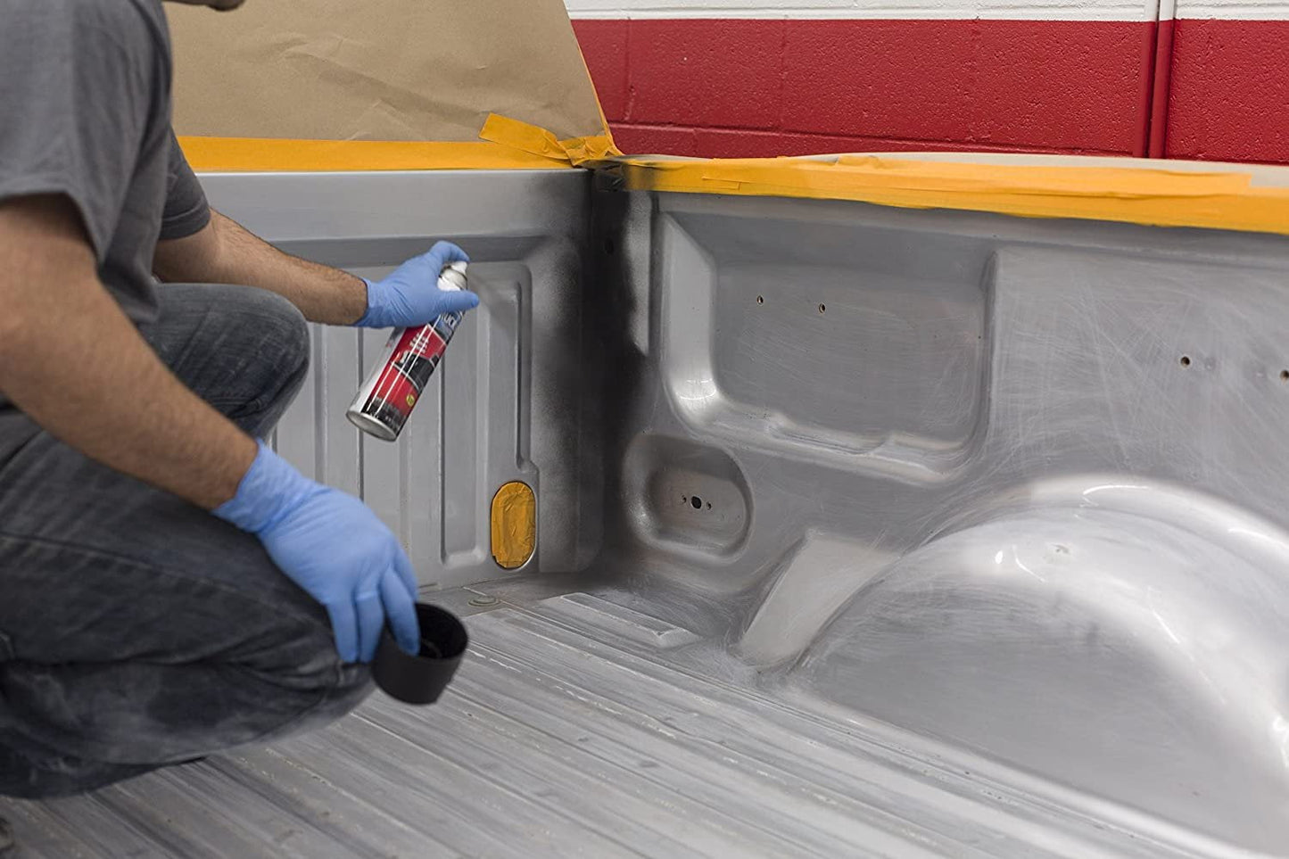 (2 pack) Black, Rust-Oleum Automotive Truck Bed Coating Spray Paint-248914, 15 oz