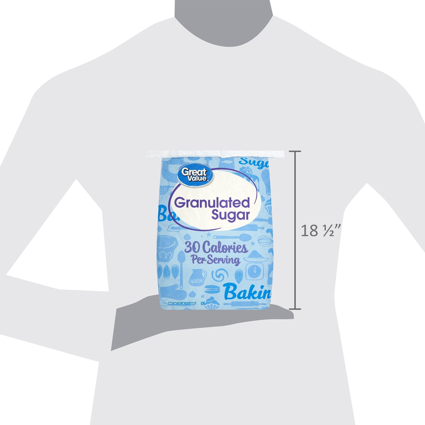 Great Value Pure Granulated Sugar, 25 lbs