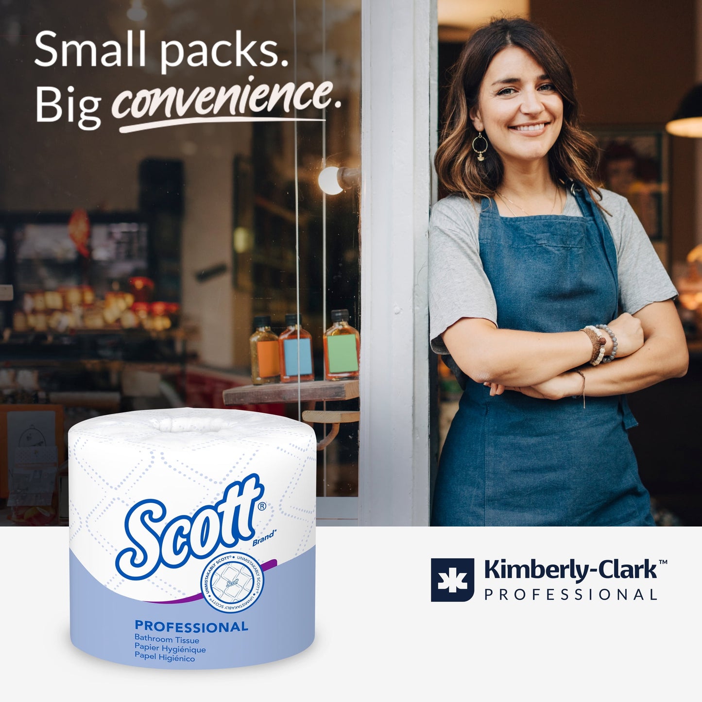 Scott Professional Standard Roll Toilet Paper, Bulk (13607), 2-Ply, Elevated Design, White, Individually Wrapped, Compact for Easy Storage (20 Rolls of 550 Sheets, 11,000 Sheet Total)