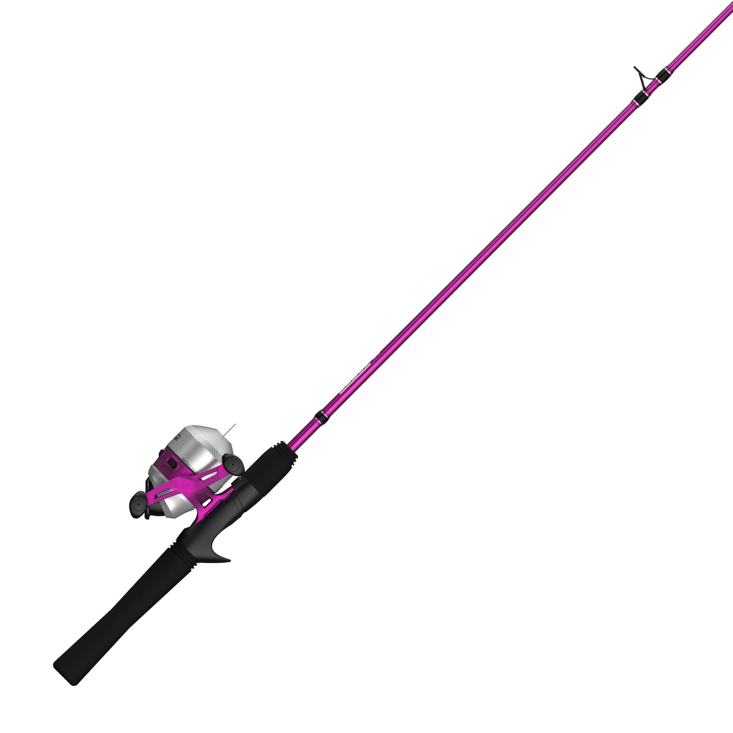 Zebco 33 Spincast Reel and Fishing Rod Combo, 6-Foot 2-Piece Rod, Purple