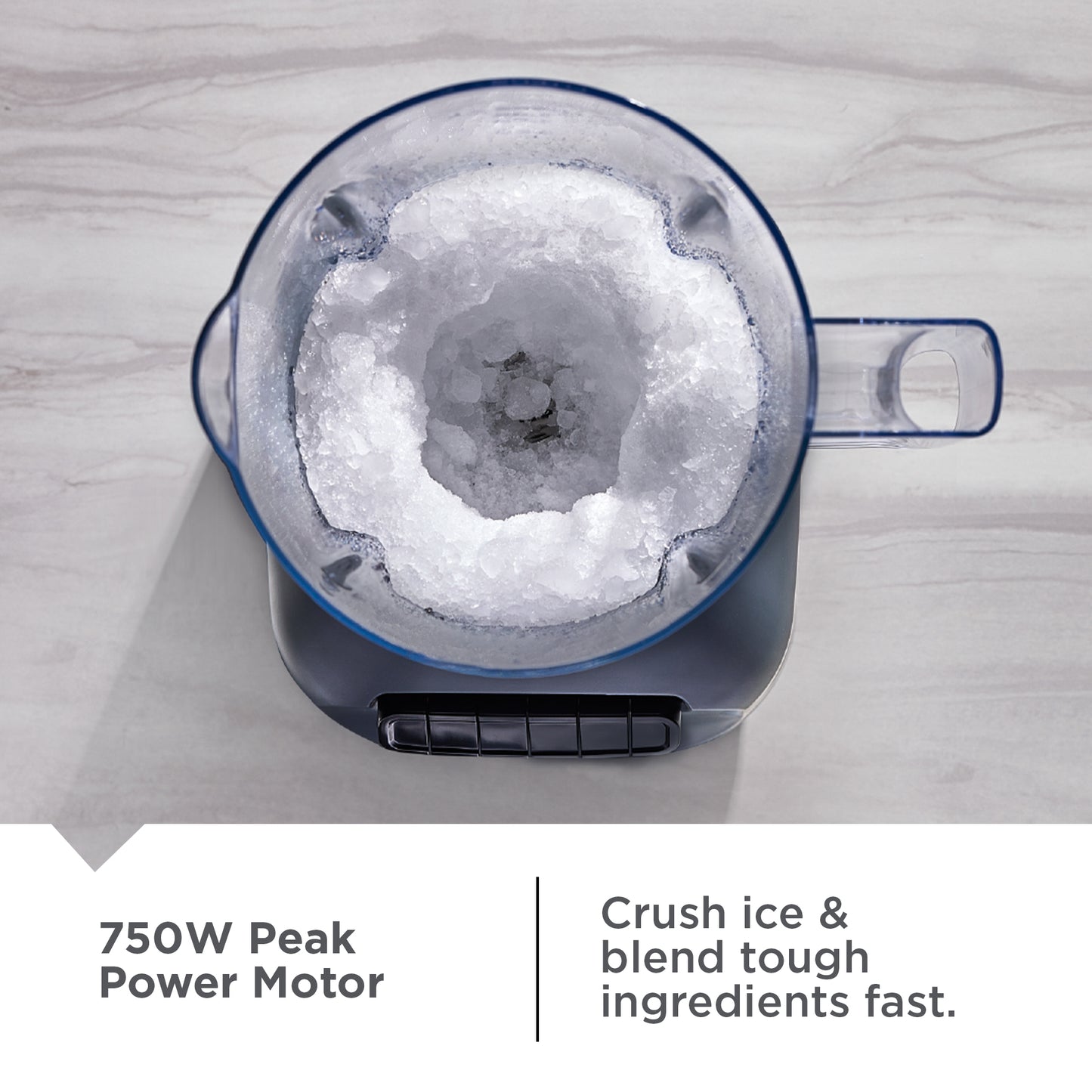 BLACK+DECKER Ice Crush Blender, 56 oz Plastic Jar, 750W, 6-Tip Blade, 8 Speeds + Pulse