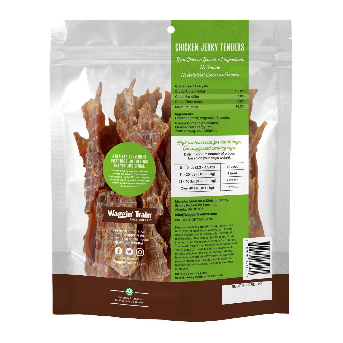 Waggin' Train High Protein Chicken Jerky Dog Treats,  30 oz. Pouch