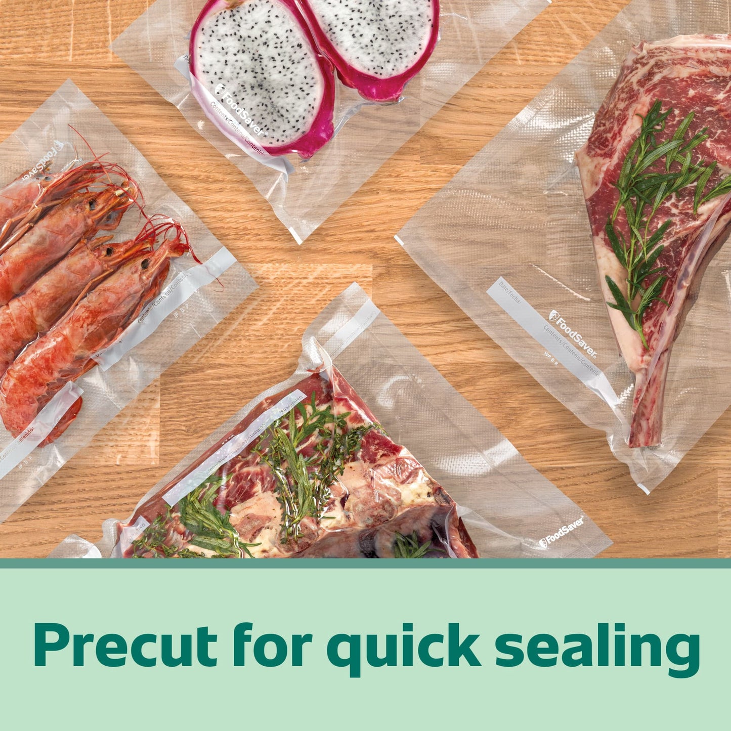 FoodSaver Heavy Duty Vacuum Seal Bags, 1 Quart, 44 Count