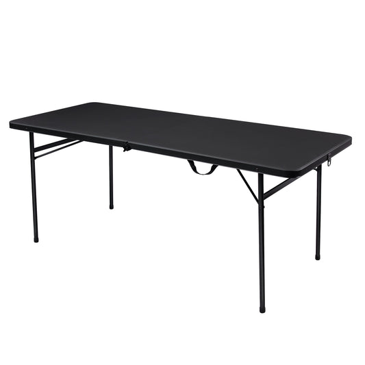 Mainstays 6' Rectangle Centerfold Folding Table, Black