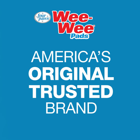 Four Paws Wee Wee Absorbent Potty Training Dog & Puppy Pads, Pet Pee Pads, Standard 150 Count
