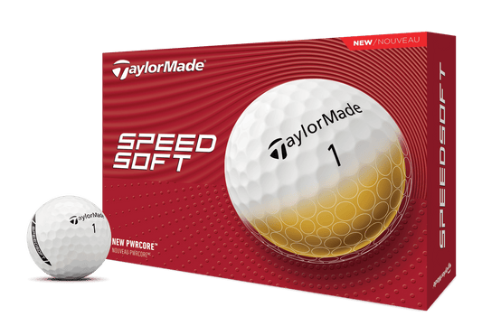 (2 pack) TaylorMade Speed Soft Golf Balls 12pk, White