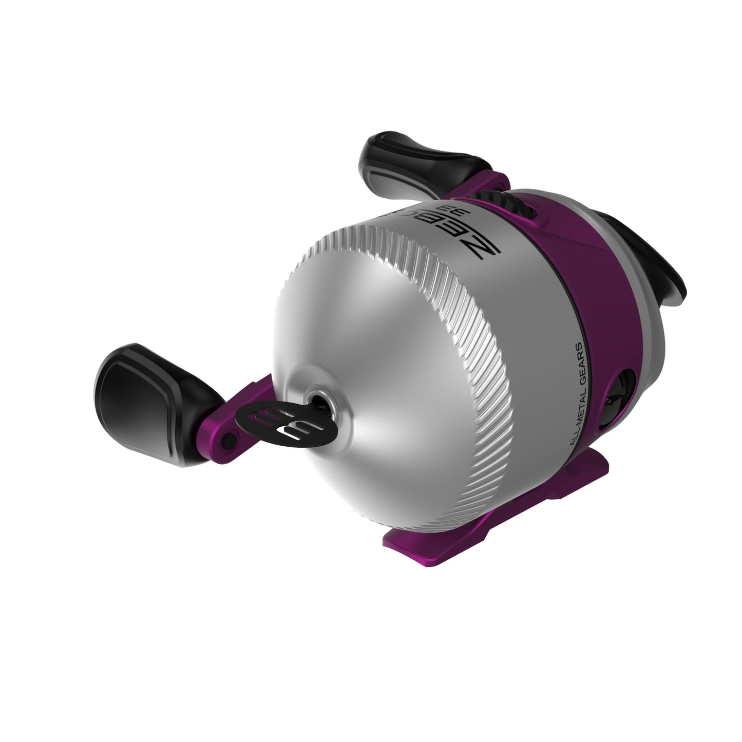 Zebco 33 Spincast Reel and Fishing Rod Combo, 6-Foot 2-Piece Rod, Purple