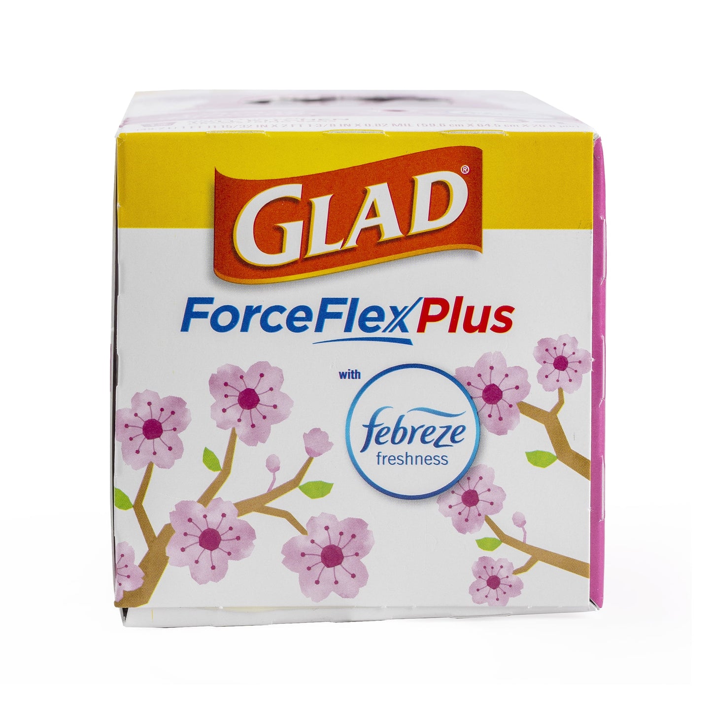 Glad Forceflex Drawstring Bags, Cherry Blossom, 13 Gallons, 34 Count