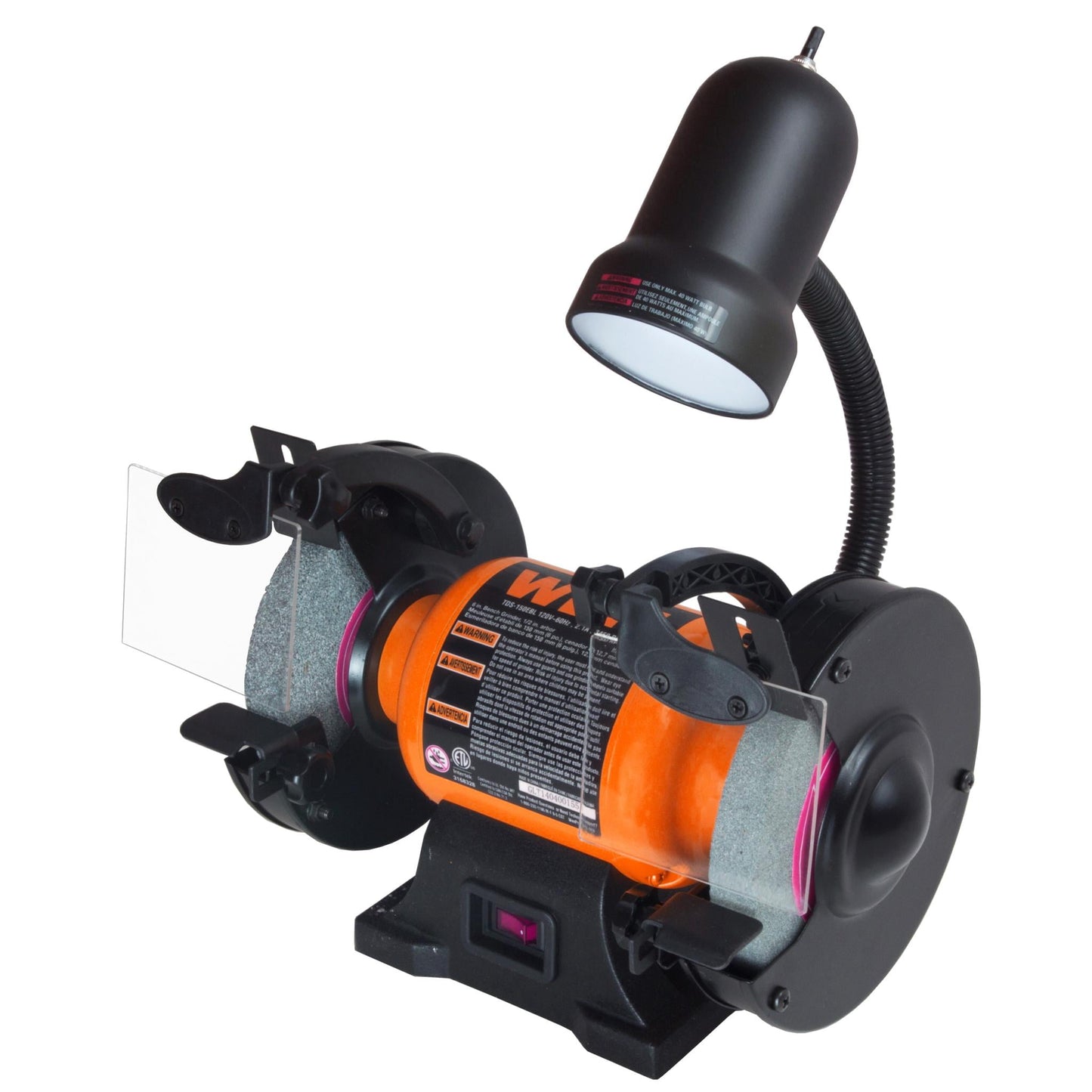 WEN 2.1-Amp 6-Inch Single Speed Bench Grinder with Flexible Work Light