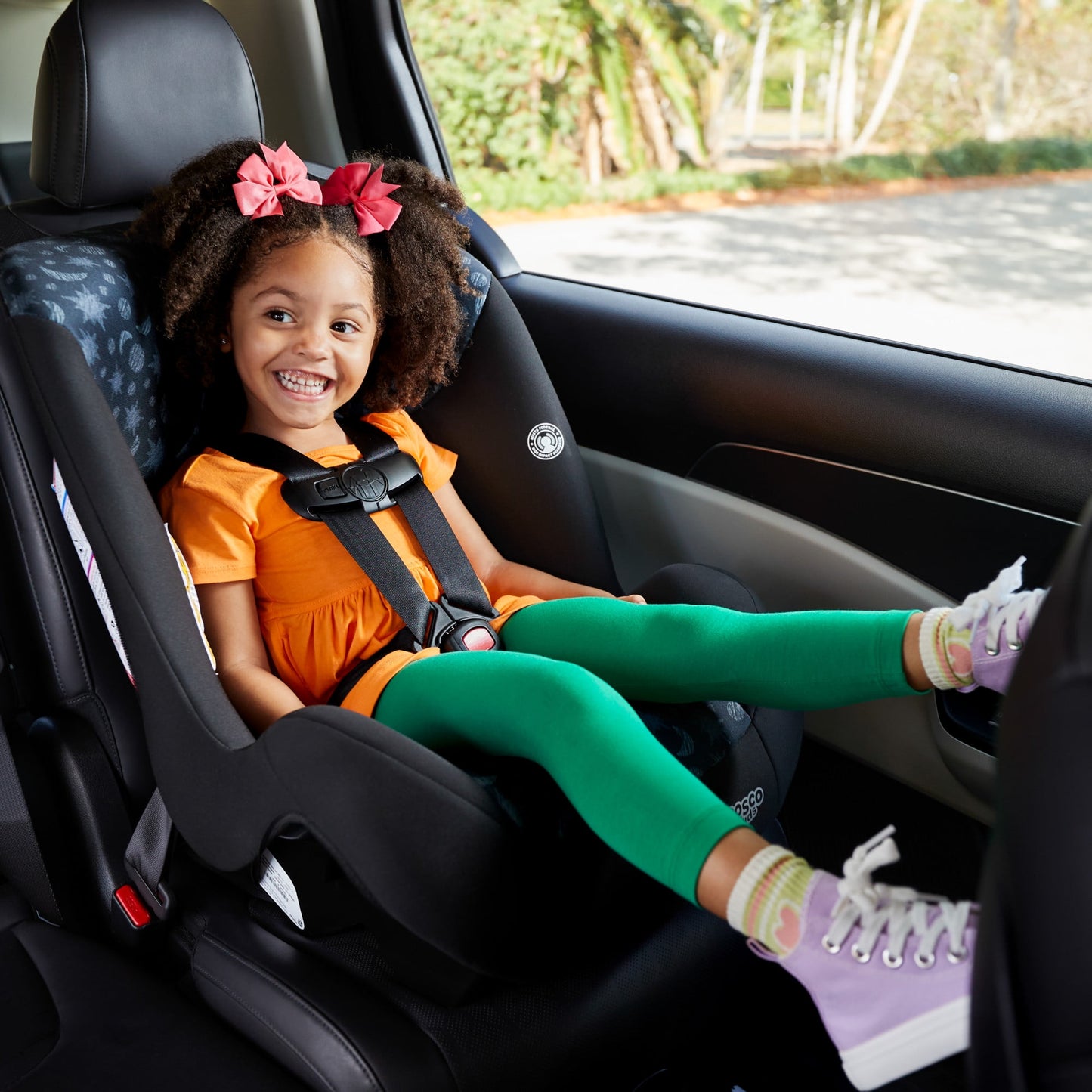 Cosco Kids Scenera Extend Infant & Toddler Car Seat, Convertible Car Seat, Moonlit Night, Black