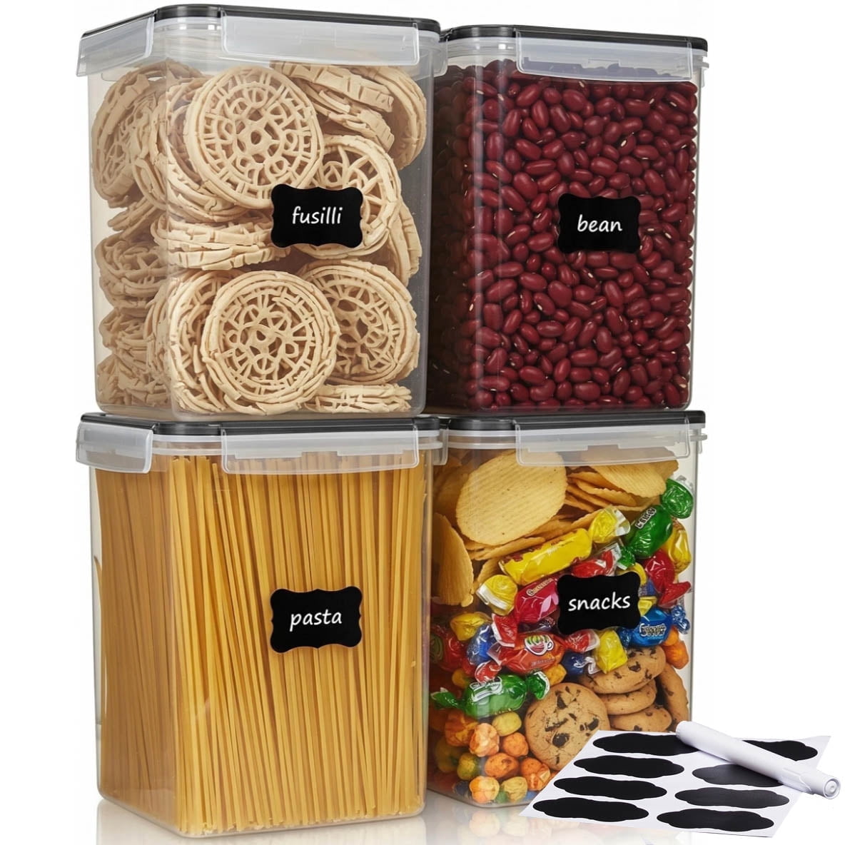 Tupperware Heritage Plastic Large Nesting Food Storage Canister Set with Lids (5 Count)