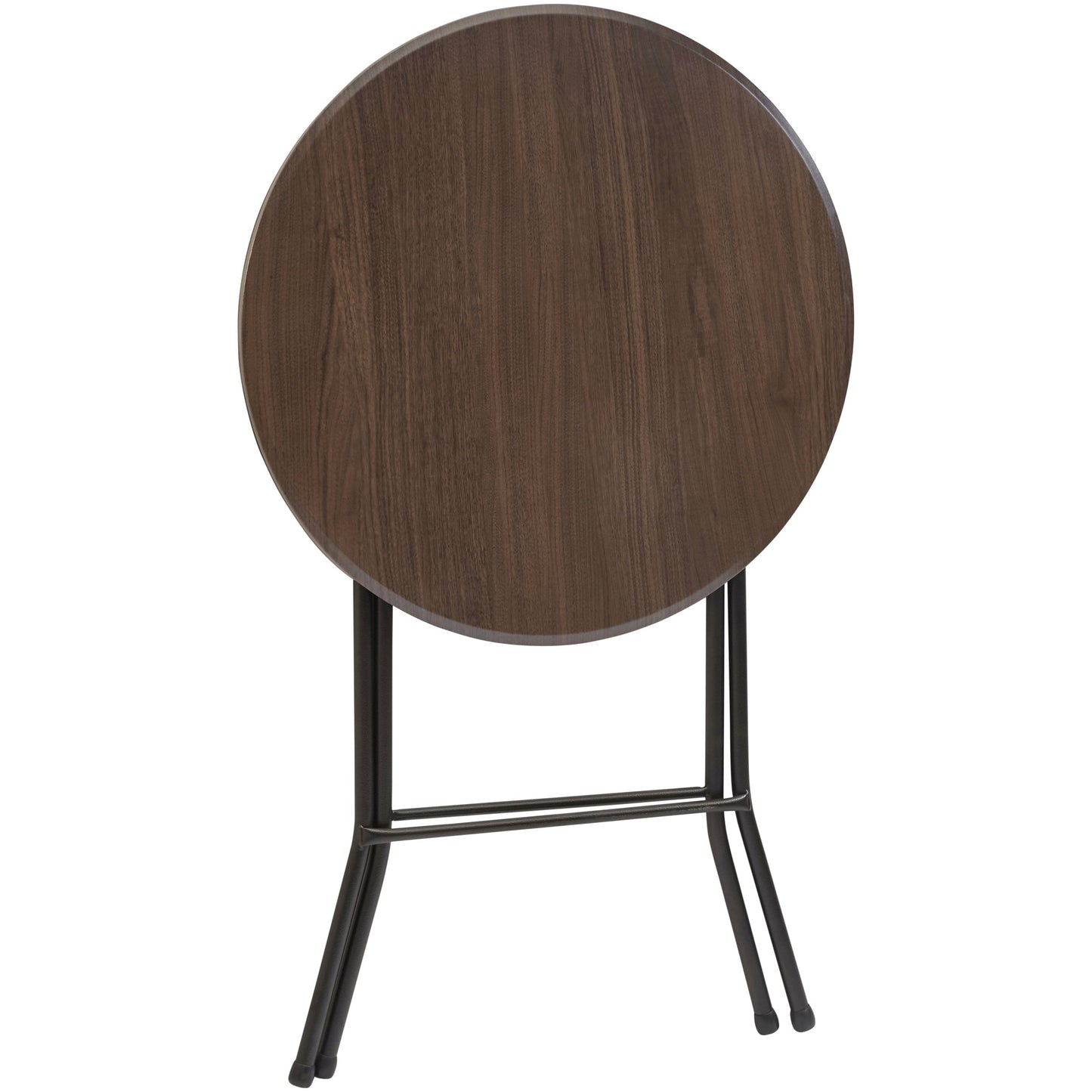 Mainstays 31" Round High-Top Cocktail Folding Table, Walnut