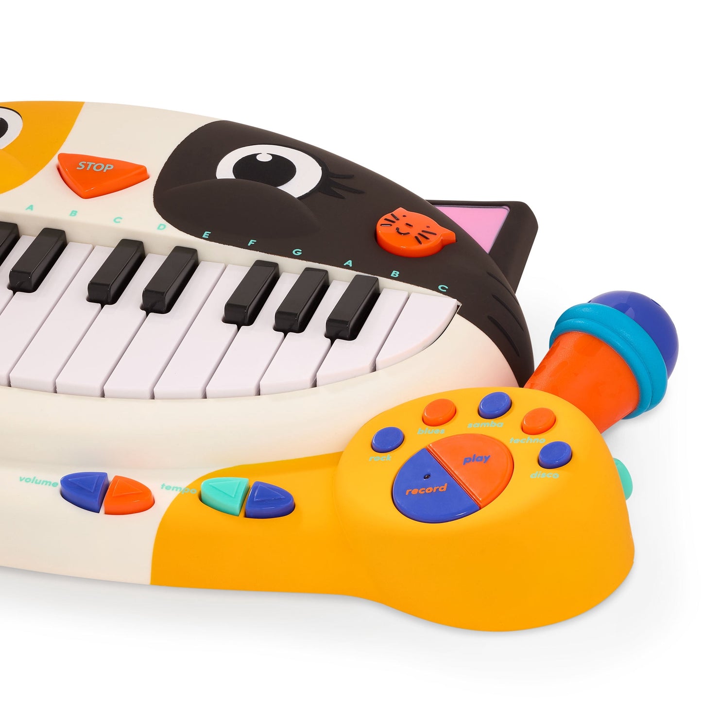 Battat Meowsic Calico Cat Piano Keyboard Animal Instrument Musical Toy for Toddlers 2 Years +