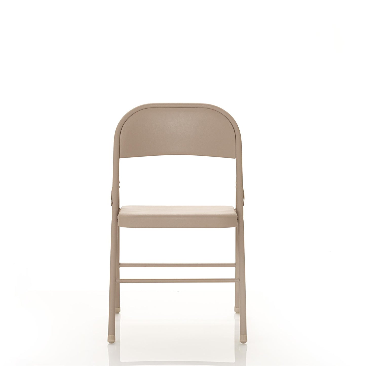 Mainstays All-Steel Metal Folding Chair, Beige (Set of 4)