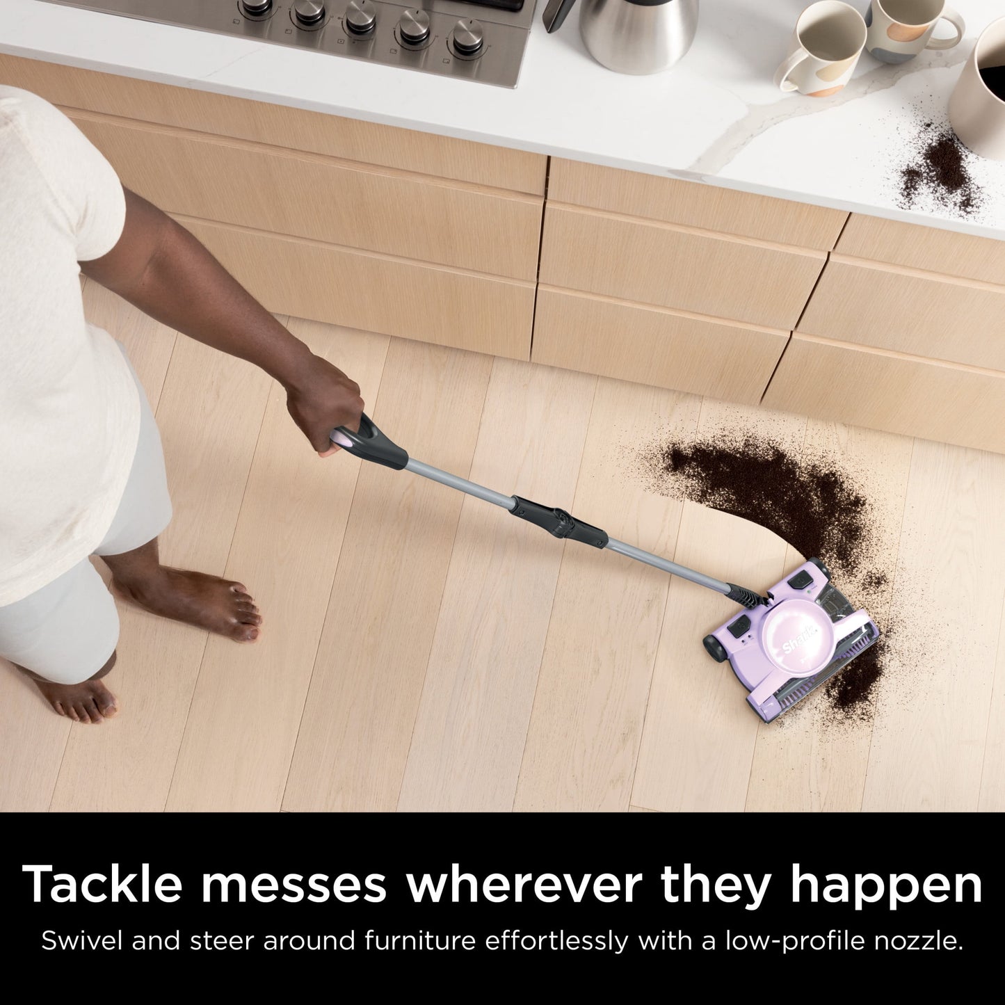 Shark Cordless Carpet & Floor Sweeper, 12-in. Cleaning Path, Motorized Brushroll, Edge Cleaning, V2945Z