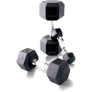 (2 pack) CAP Barbell, 50lb Coated Hex Dumbbell, Single