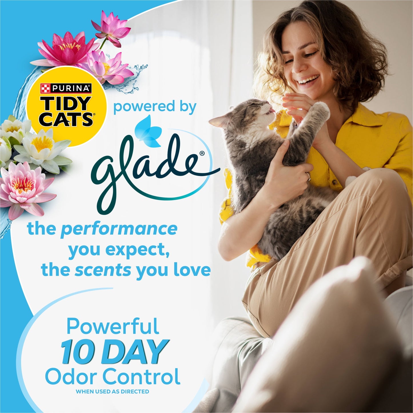 Purina Tidy Cats With Glade Clear Springs Scented, Odor Control, Clumping Multi-Cat Litter