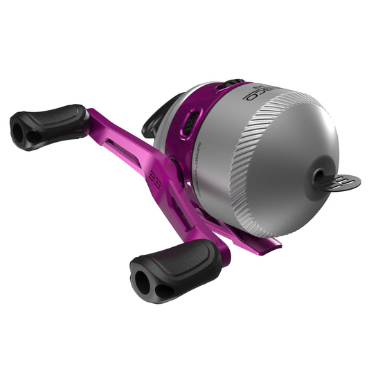 Zebco 33 Spincast Reel and Fishing Rod Combo, 6-Foot 2-Piece Rod, Purple