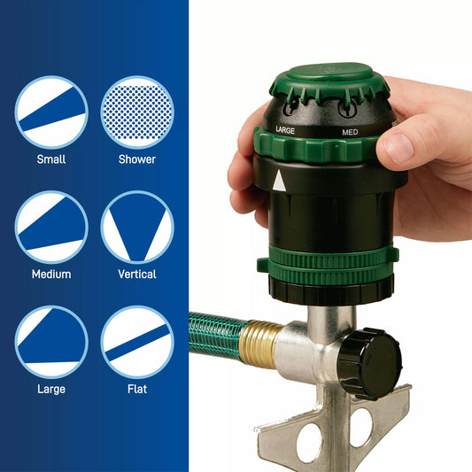 Orbit H2O-6 Gear-Drive Outdoor Hose Watering Lawn Sprinkler on Metal T Spike