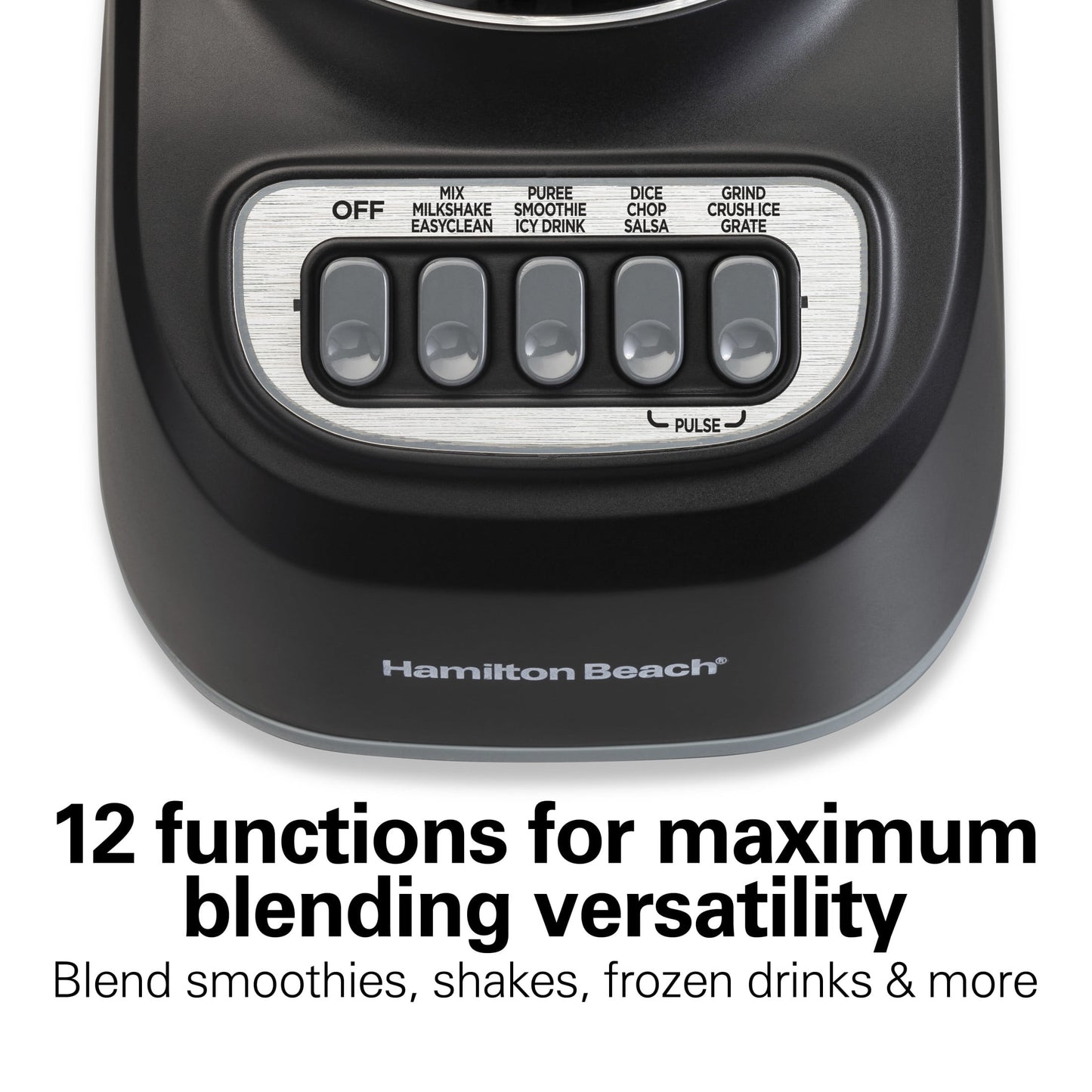 Hamilton Beach Smoothie Blender, 48 oz BPA-Free Jar 650 W 12-Function Countertop Blender for Kitchen, Black