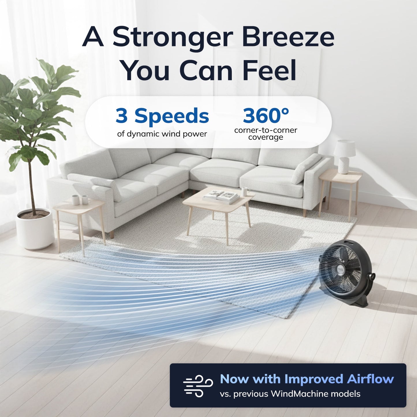 Lasko Wind Machine 20" 3-Speed Pivoting Head Air Circulator Fan A20305
