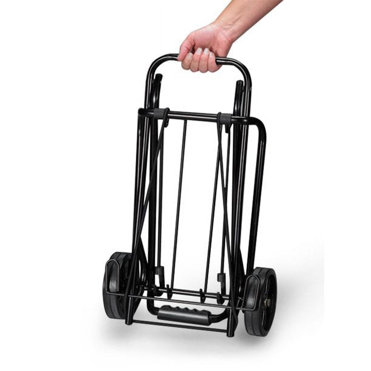 Protege Metal Folding Luggage Cart, Black, 39" x 13" (15" Platform), 3lbs Empty, 75lb Capacity