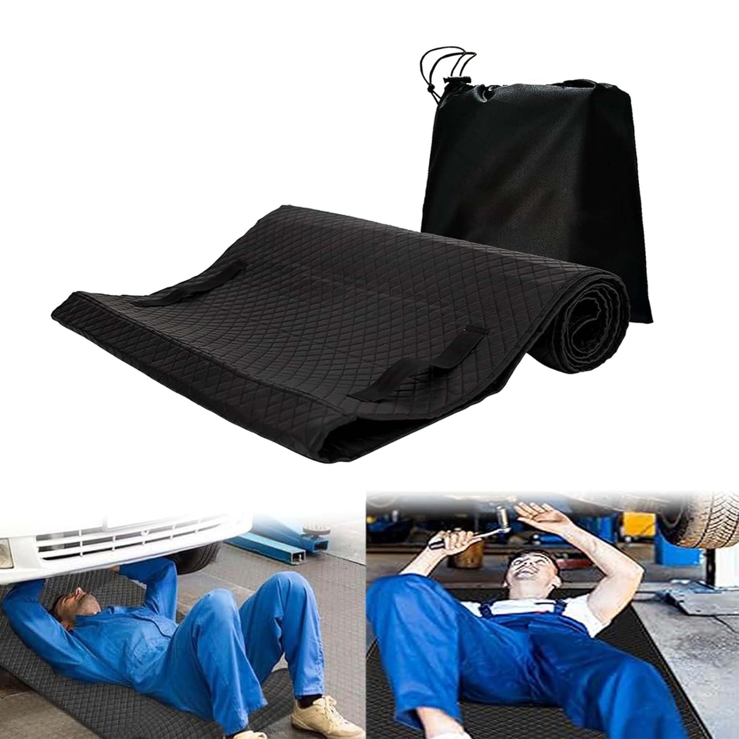 Pro-Lift C-6036 Mechanic Plastic Creeper 36 Inch - Blow Molded Ergonomic HDPE Body with Padded Headrest - 300 Lbs Capacity Red