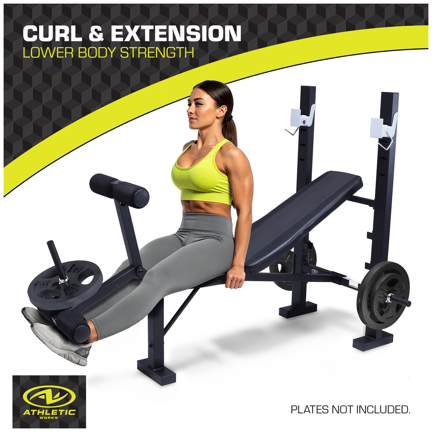 Athletic Works Standard Bench & Rack Combo with Leg Press