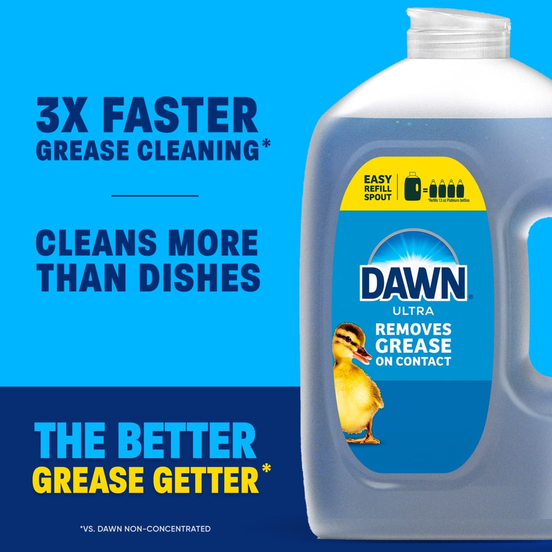Dawn Platinum, Refill Jug Dish Soap Fresh Rain, 51.5oz