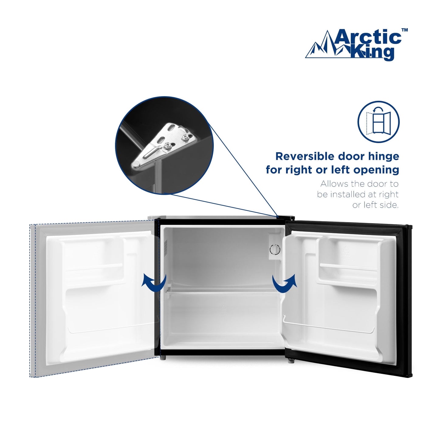 Arctic King 1.7 Cu Ft Compact Refrigerator, Black – Energy Star Mini Fridge for Dorm, Office, Bedroom