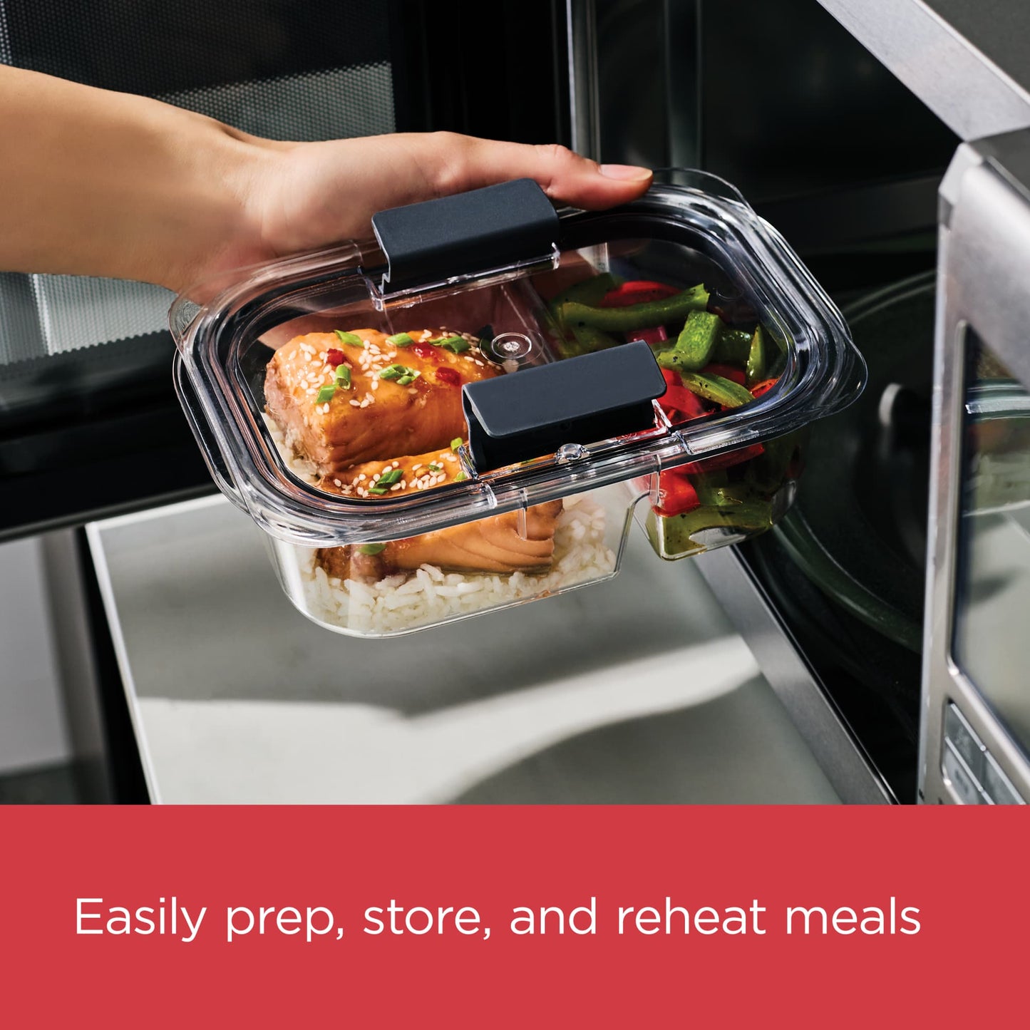 Rubbermaid Brilliance 4.7 Cup Medium Stain-Proof Food Storage Container, Set of 2