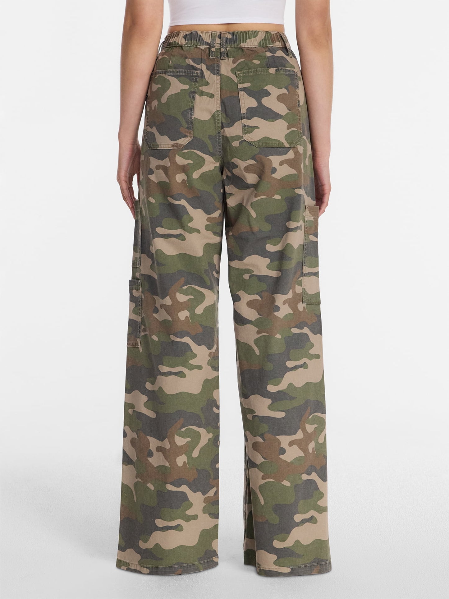 No Boundaries Wide Leg Cargo Pants, 31.5'' Inseam, Women's and Women's Plus XXS-4X