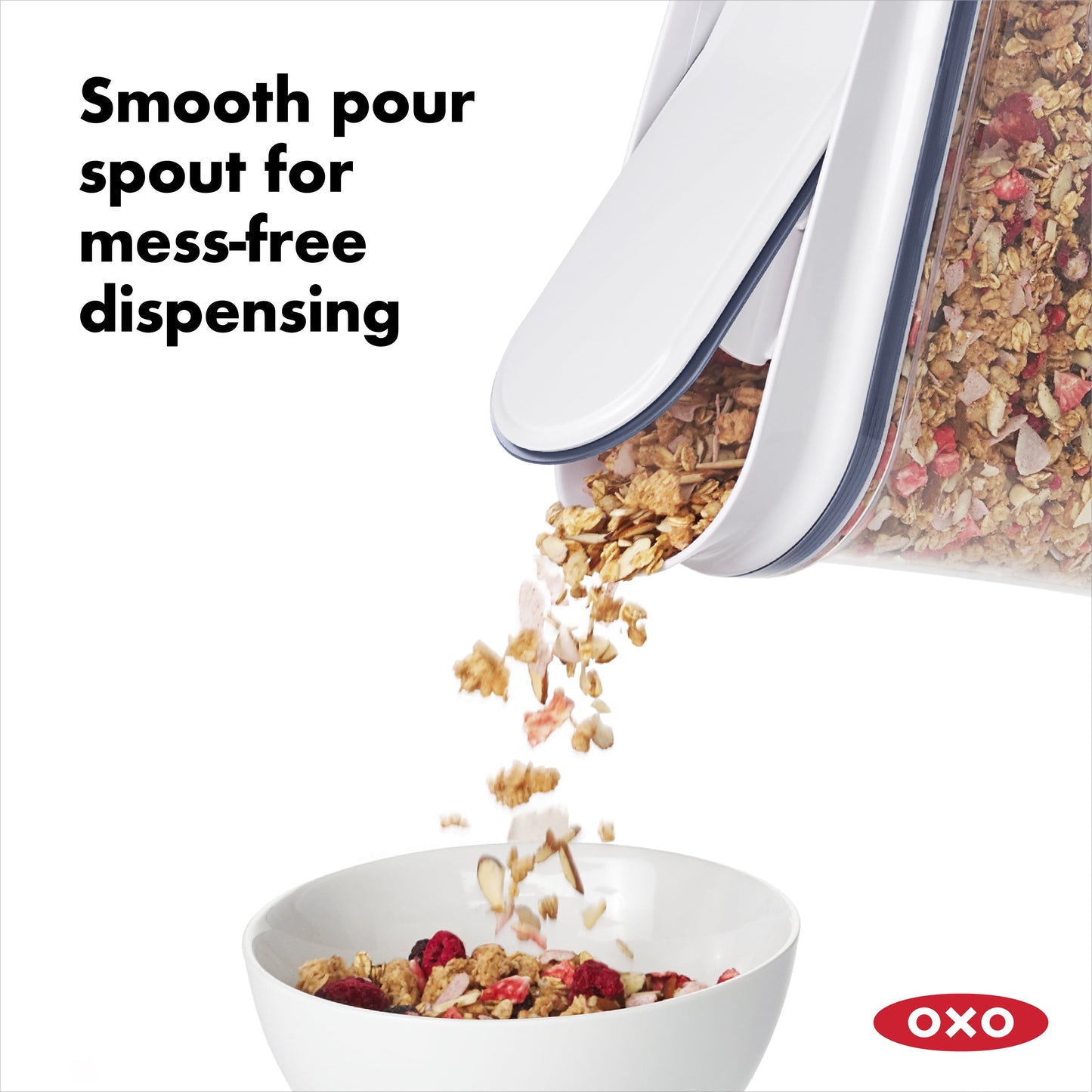 (2 pack) OXO POP Container 4.5-Qt Large Cereal Dispenser Food Storage Container, White