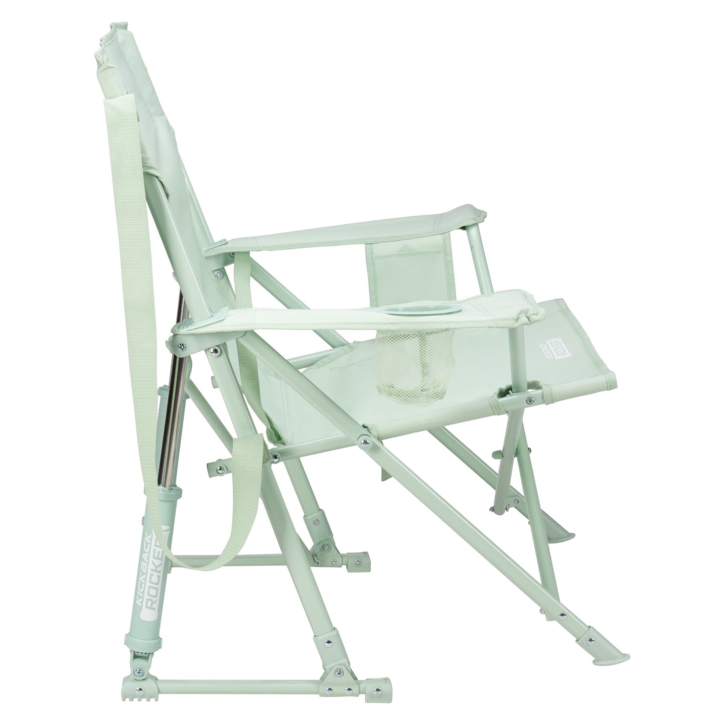 GCI Outdoor Kickback Rocker Low Profile Rocking Camp Chair, Pastel Green