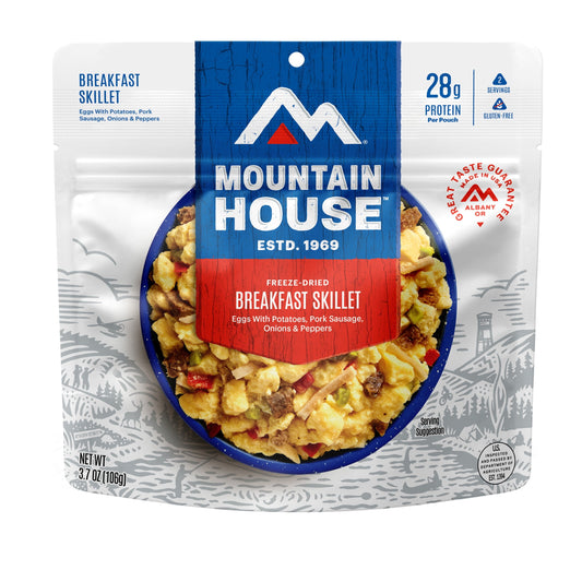 (4 pack) Mountain House Breakfast Skillet, Freeze-Dried Camping & Backpacking Food, 2 Servings, GF