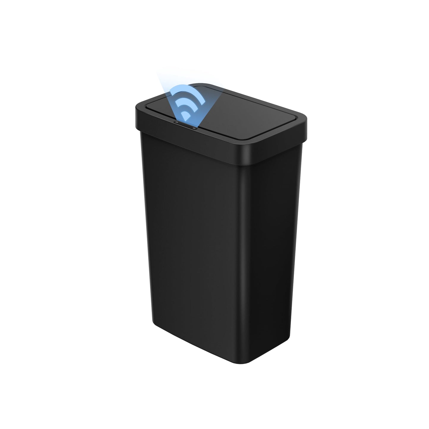 Mainstays Kitchen Automatic Trash Can, 13.2 Gallon Plastic Motion Sensor Garbage Bin, Black