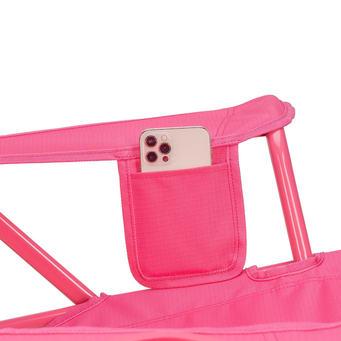 GCI Outdoor Kickback Rocker Low Profile Rocking Camp Chair, Sport Pink