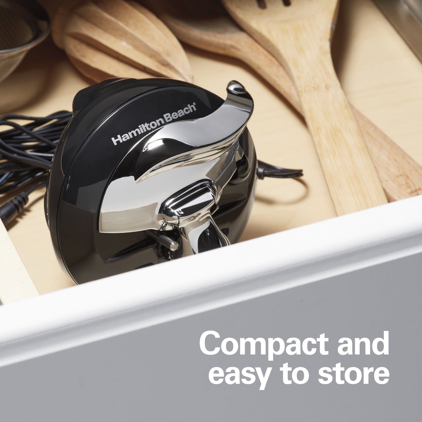 Hamilton Beach Walk 'n Cut Automatic Electric Can Opener, Cordless & Rechargeable, Black