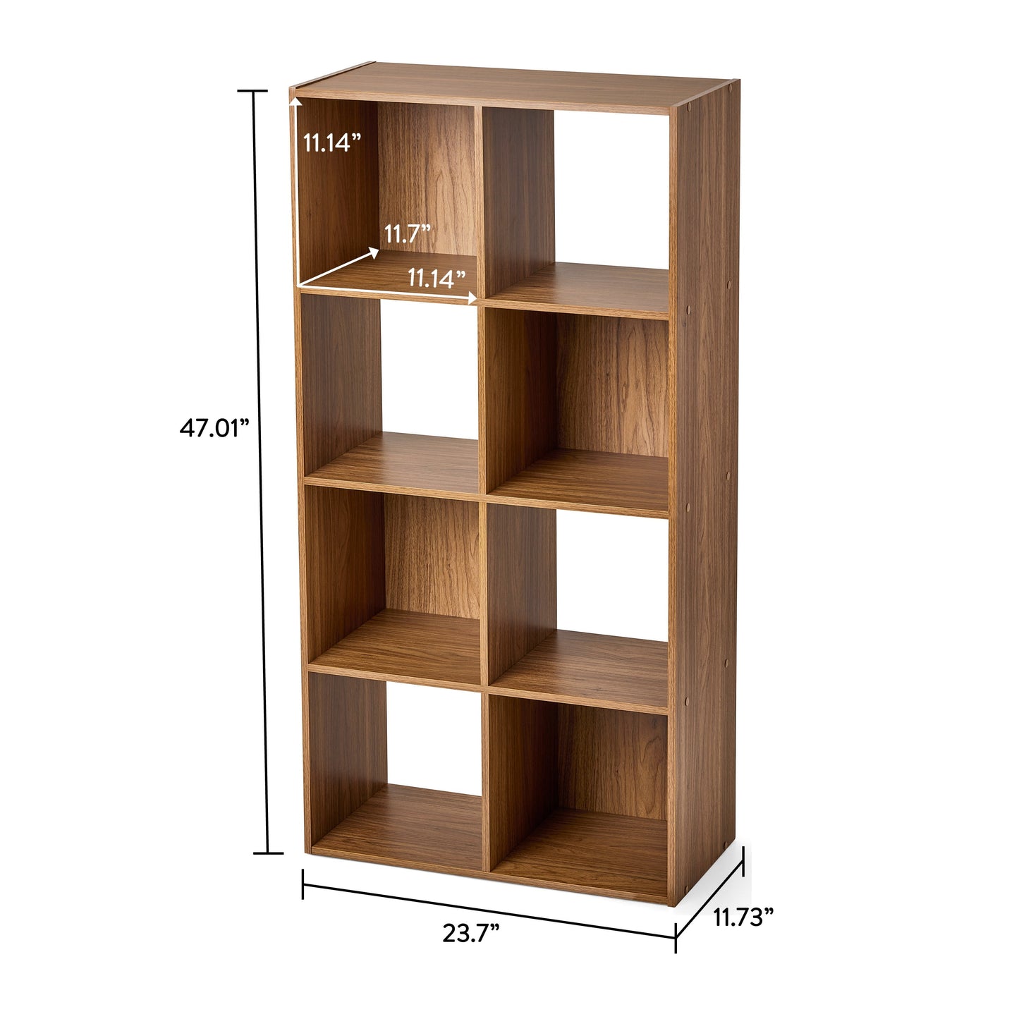 Mainstays 8 Cube Storage Organizer, Warm Walnut